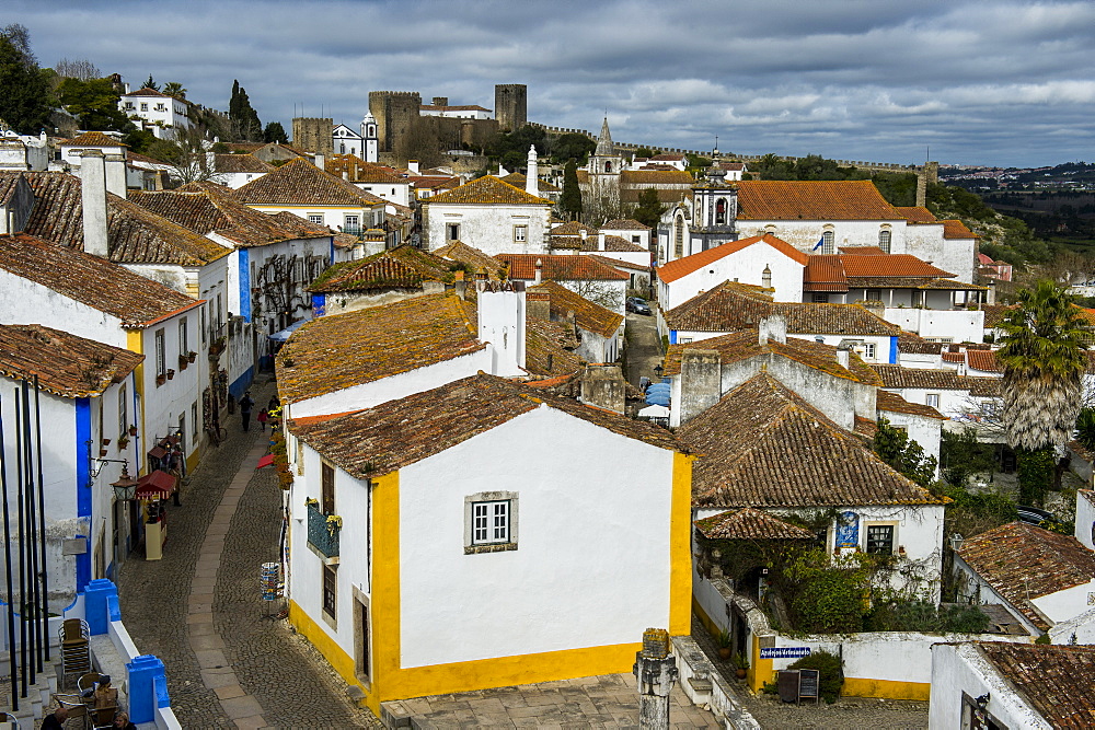 View over Obidos, Estremadura, Portugal, Europe