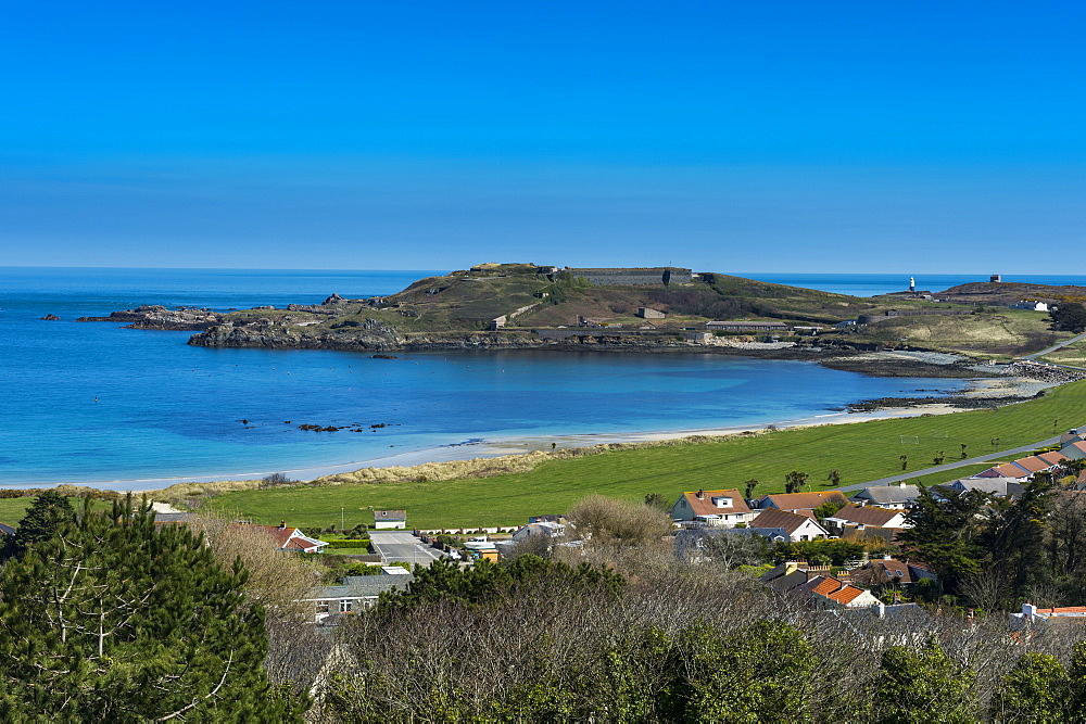 View over Alderney, Channel Islands, United Kingdom, Europe 