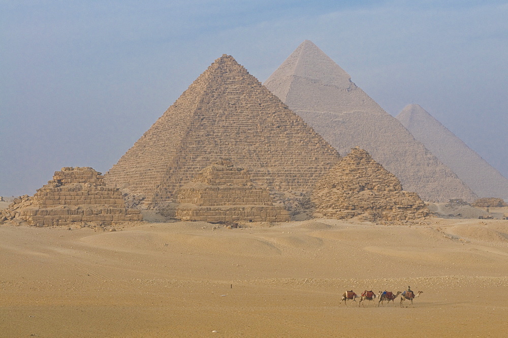 The Pyramids of Giza, UNESCO World Heritage Site, near Cairo, Egypt, North Africa, Africa