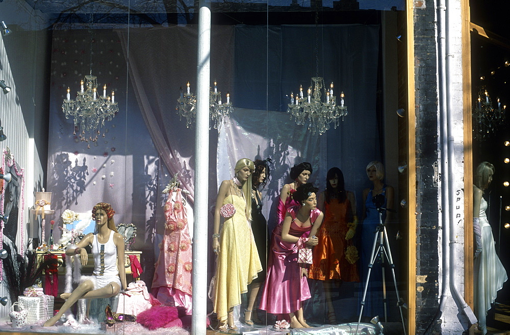 Mannequins in window display, Queen Street West, Toronto, Ontario, Canada, North America