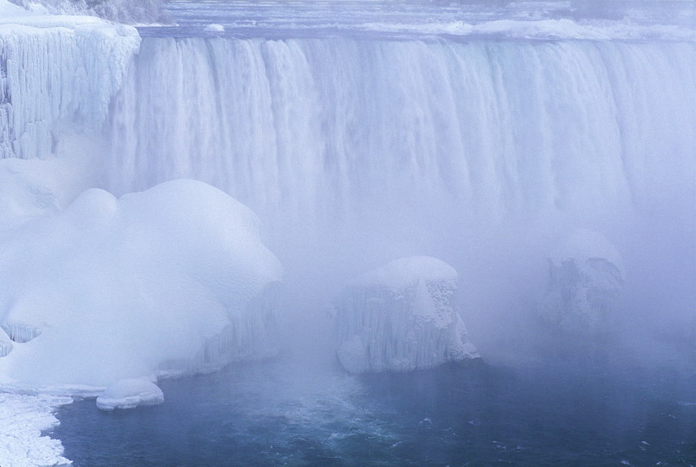 Niagara Falls in the winter, Niagara Falls, Ontario, Canada, North America