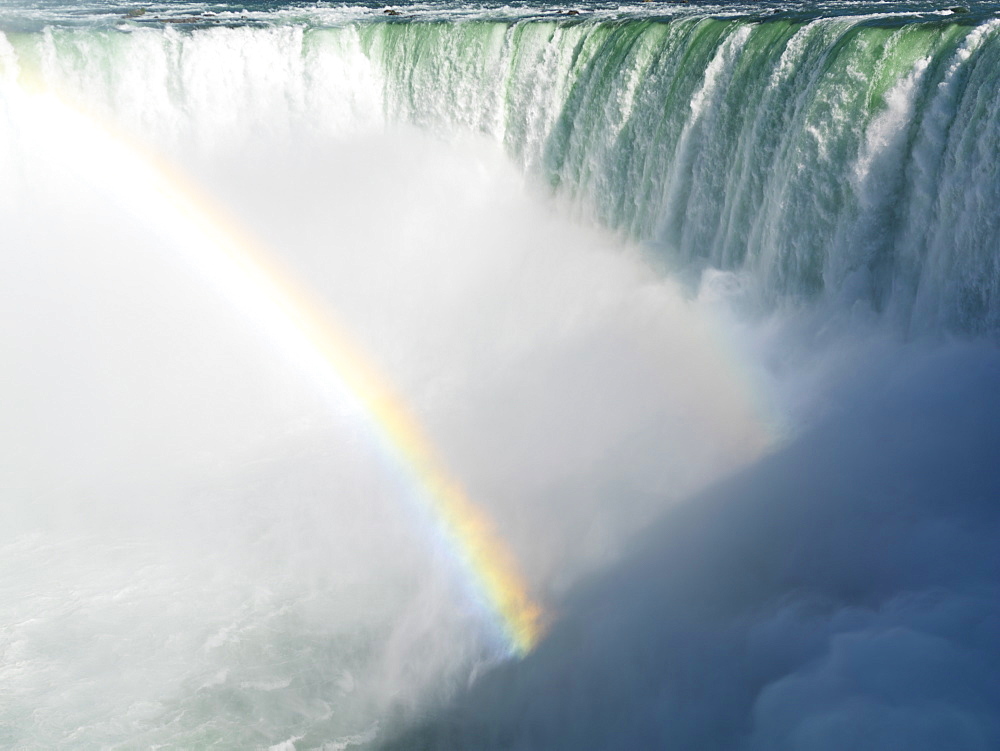 Canadian Falls with a rainbow, Niagara Falls, Ontario, Canada, North America