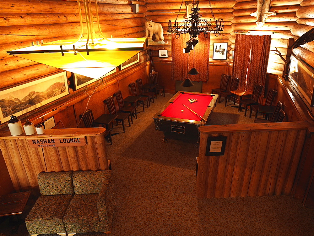 Pool room, Simpson's Num-Ti-Jah Lodge, Banff National Park, Alberta, Canada, North America