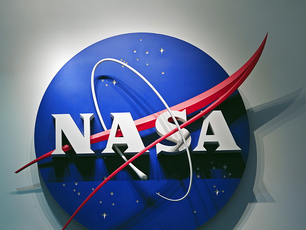 NASA logo, Lyndon B. Johnson Space Center, Houston, Texas, United States of America, North America