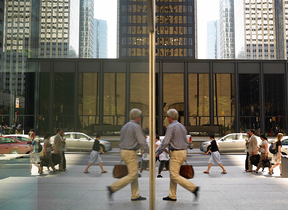 Pedestrians in the financial district of the city, Toronto, Ontario, Canada, North America