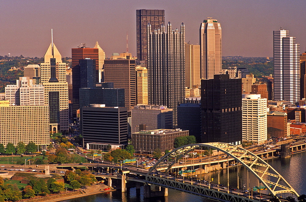 City skyline, Pittsburgh, Pennsylvania, United States of America, North America