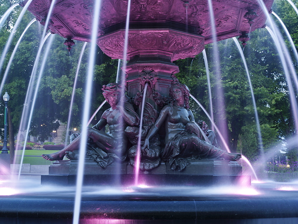 Fontaine de Tourny, designed by sculptor Mathurin Moreau, Legislative Building, Quebec City, Quebec, Canada, North America