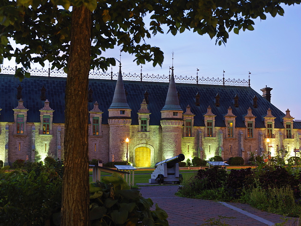 Manege Militaire (the Armory) at dawn, Quebec City, Quebec, Canada, North America