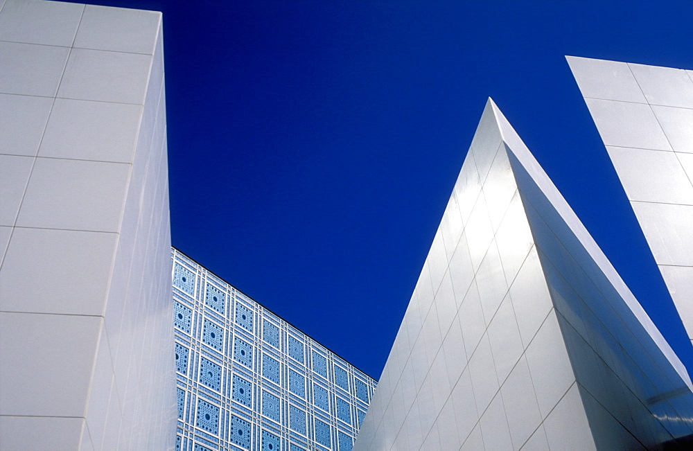 Exterior view of Institut du Monde Arabe building, Paris, France, Europe