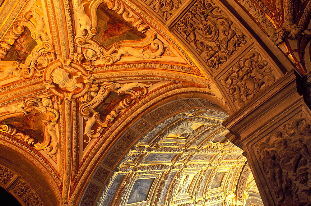 Scala d'Oro, Doge's Palace, Venice, UNESCO World Heritage Site, Veneto, Italy, Europe