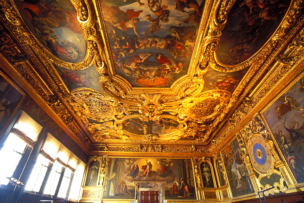 Sala della Bussola (Compass Room), Doge's Palace, Venice, UNESCO World Heritage Site, Veneto, Italy, Europe