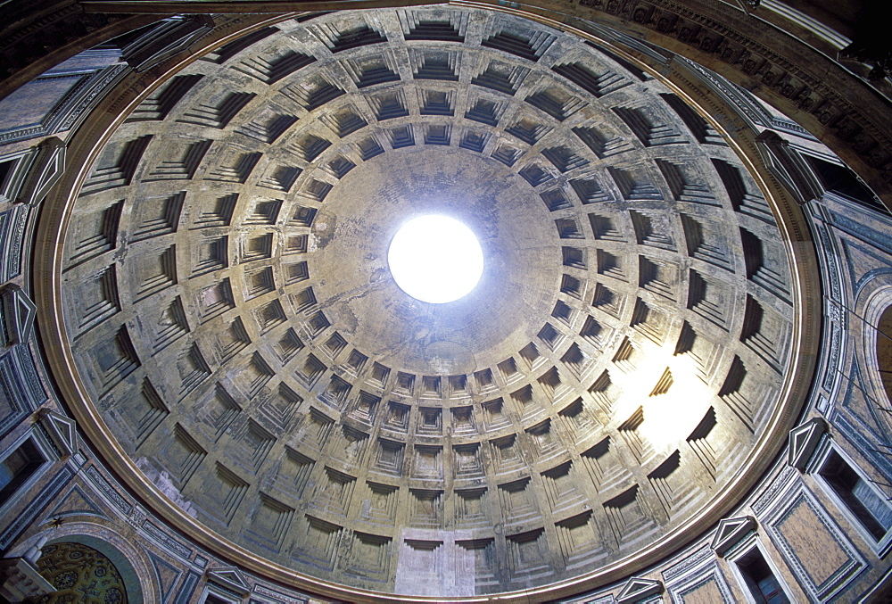 Interior of the Pantheon, Rome, Lazio, Italy, Europe