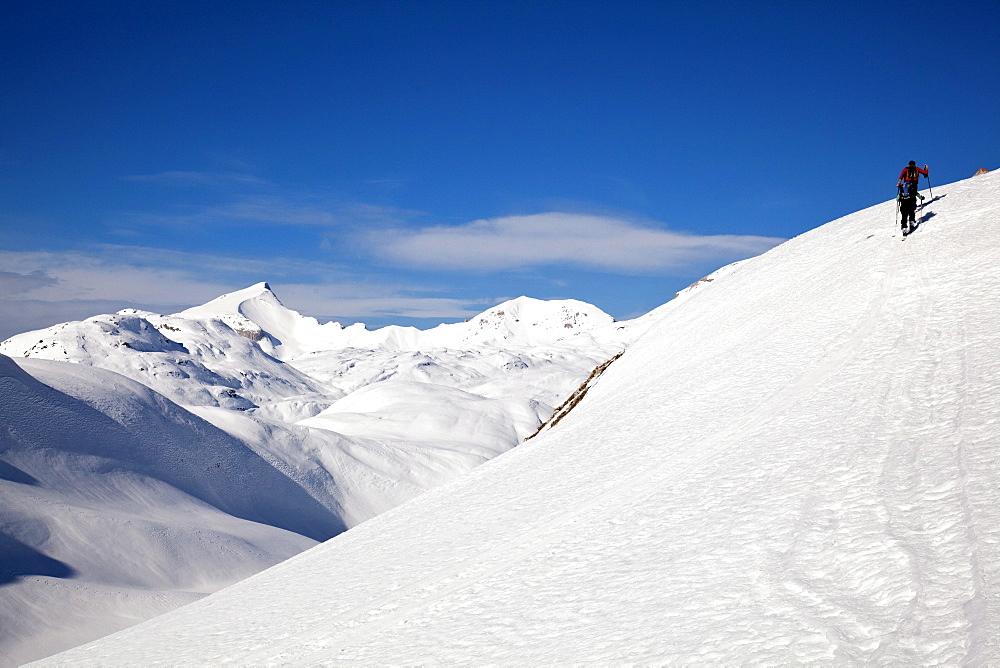 Ski mountaineering in the Dolomites, Cortina d'Ampezzo, Belluno, Italy, Europe