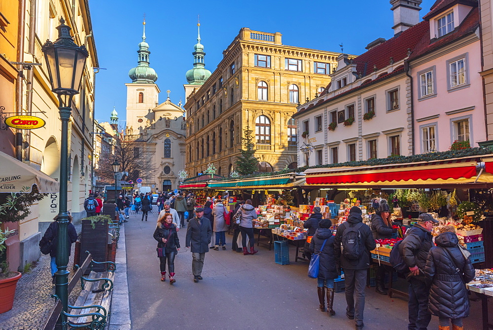 Christmas Market, Havelska Market Place, Stare Mesto (Old Town), Prague, Czech Republic, Europe