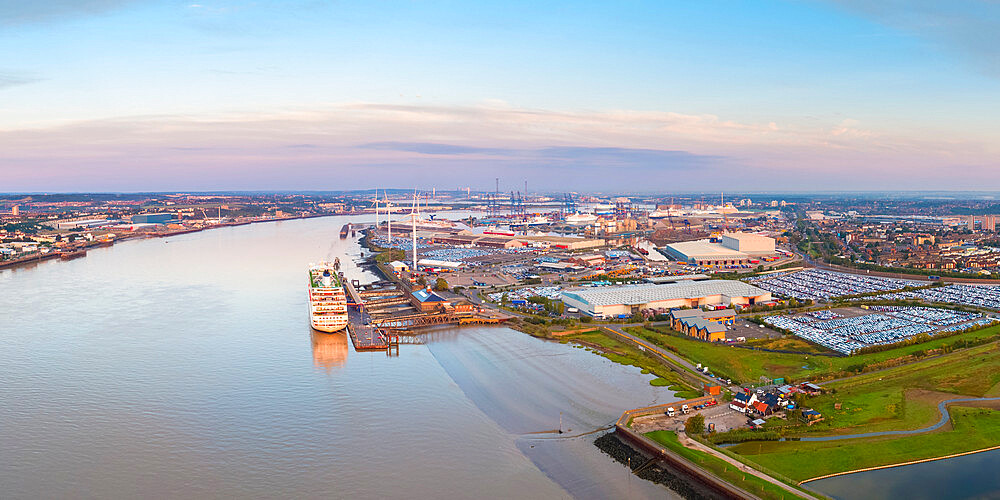 London Cruise Terminal and Tilbury Docks, MV Columbus cruiseship, Tilbury, Port of London, River Thames, Essex, England, United Kingom, Europe