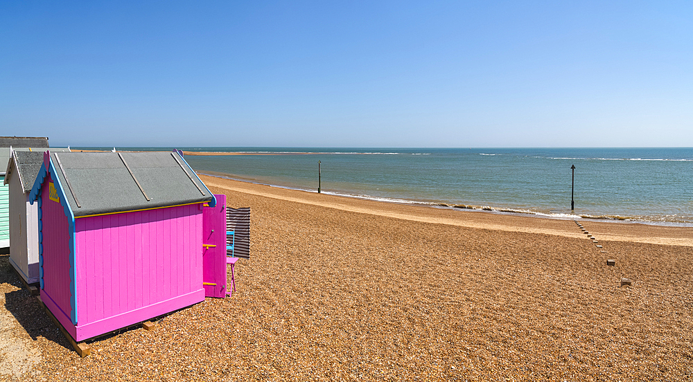 Beach Huts, Felixstowe, Suffolk, England, United Kingdom, Europe