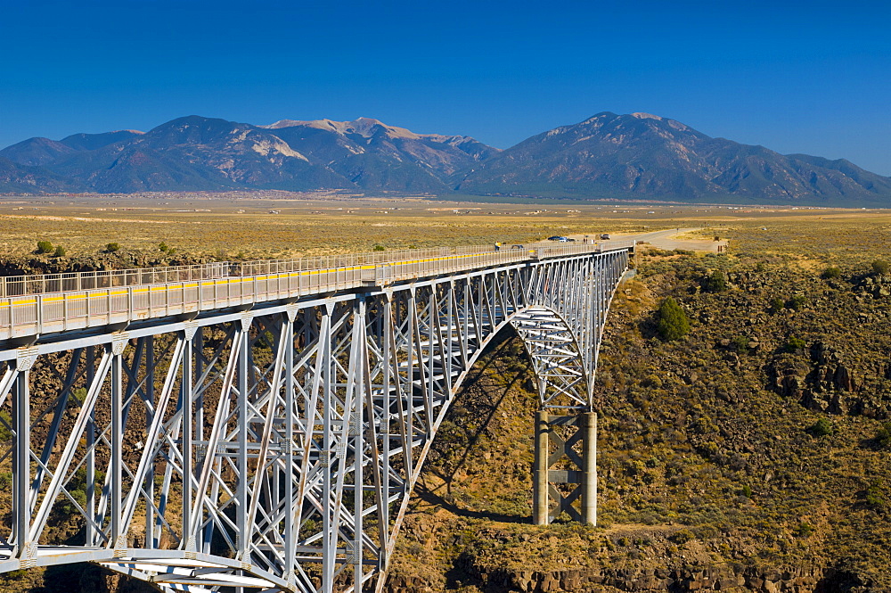 Rio Grande Gorge Bridge and US Route 64, near Taos, New Mexico, United States of America, North America