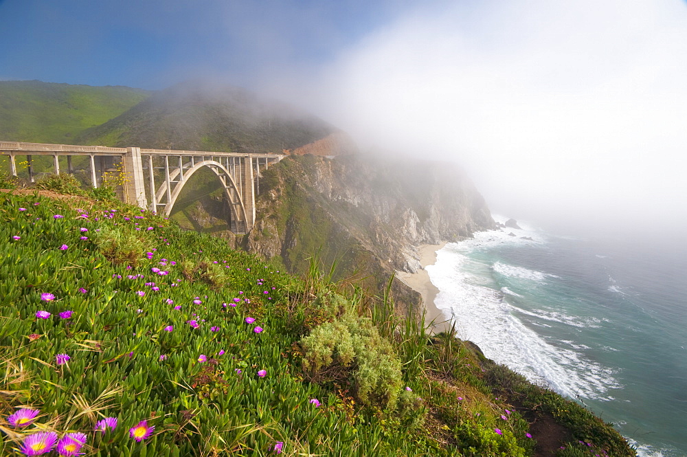 Bixby Bridge, Highway 1, California, United States of America, North America