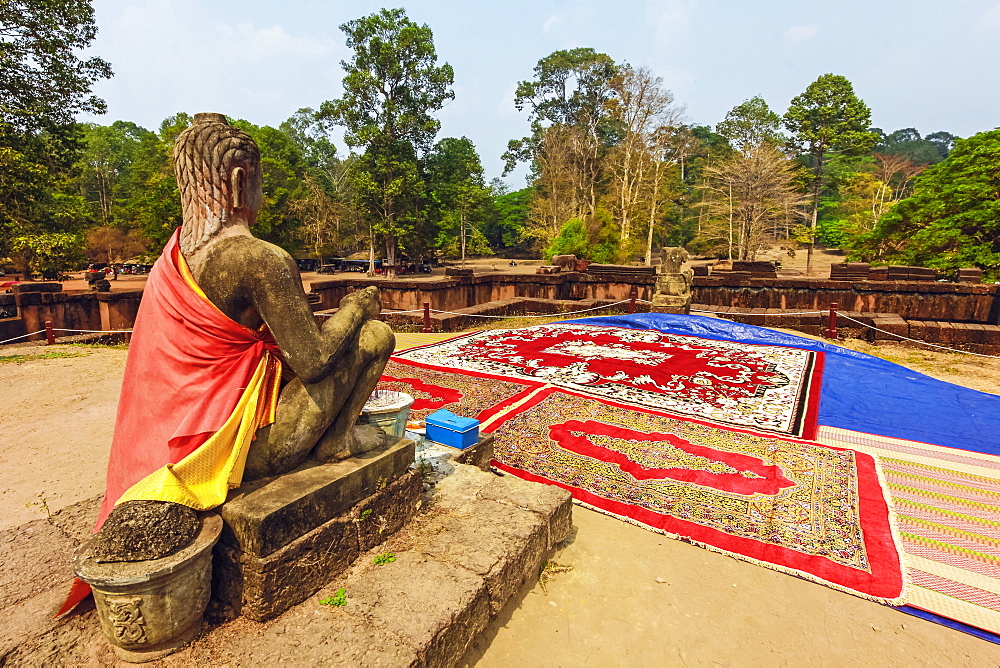 Yama, Hindu God of Death, Terrace of the Leper King, Royal Square of the Angkor Thom walled city, Angkor, UNESCO World Heritage Site, Siem Reap, Cambodia, Indochina, Southeast Asia, Asia