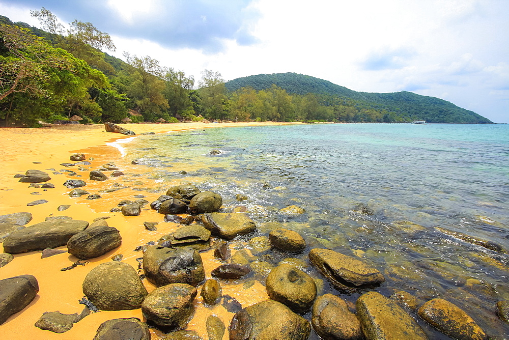 Sunset Beach on the quieter west coast of this holiday island, Sunset Beach, Koh Rong Sanloem Island, Sihanoukville, Cambodia, Indochina, Southeast Asia, Asia