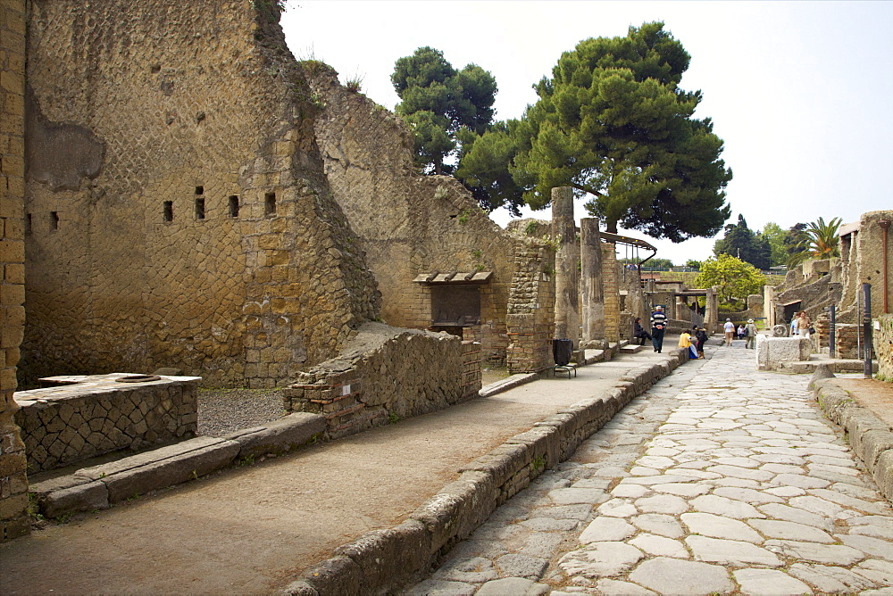 Cardo V, Herculaneum, UNESCO World Heritage Site, Campania, Italy, Europe