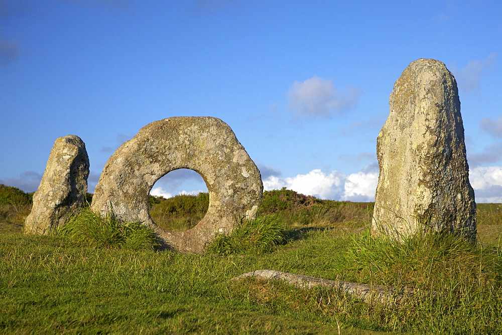 Men-an-Tol, near Madron, Lands End Peninsula, Cornwall, England, United Kingdom, Europe