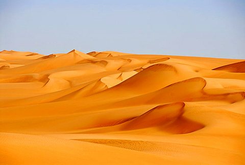 Open space sanddunes in the desert Mandara Libya