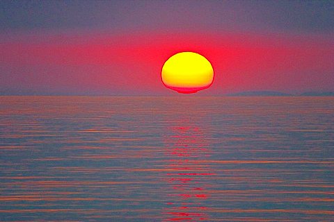 sunset over the sea, mood, Greece