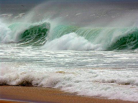 Wawes at the Atlantic Ocean in France