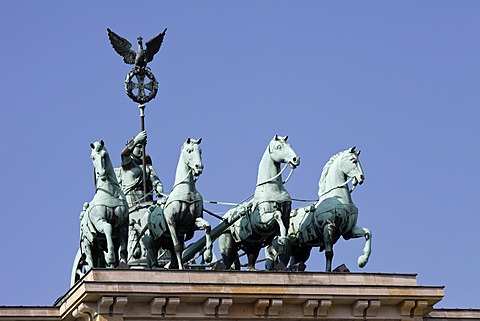 Quadriga at the Brandenburger Tor Brandenburg Gate, Berlin, Germany, Europe