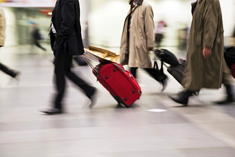 Businessmen with suitcase