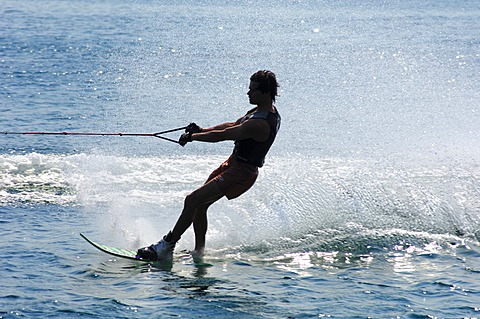 Water skiing Lake Geneva Switzerland