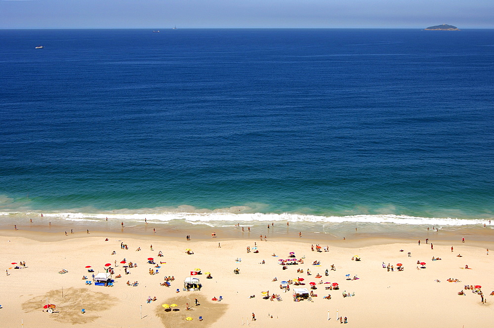 Beach life on Copacabana beach, Rio de Janeiro, Brazil