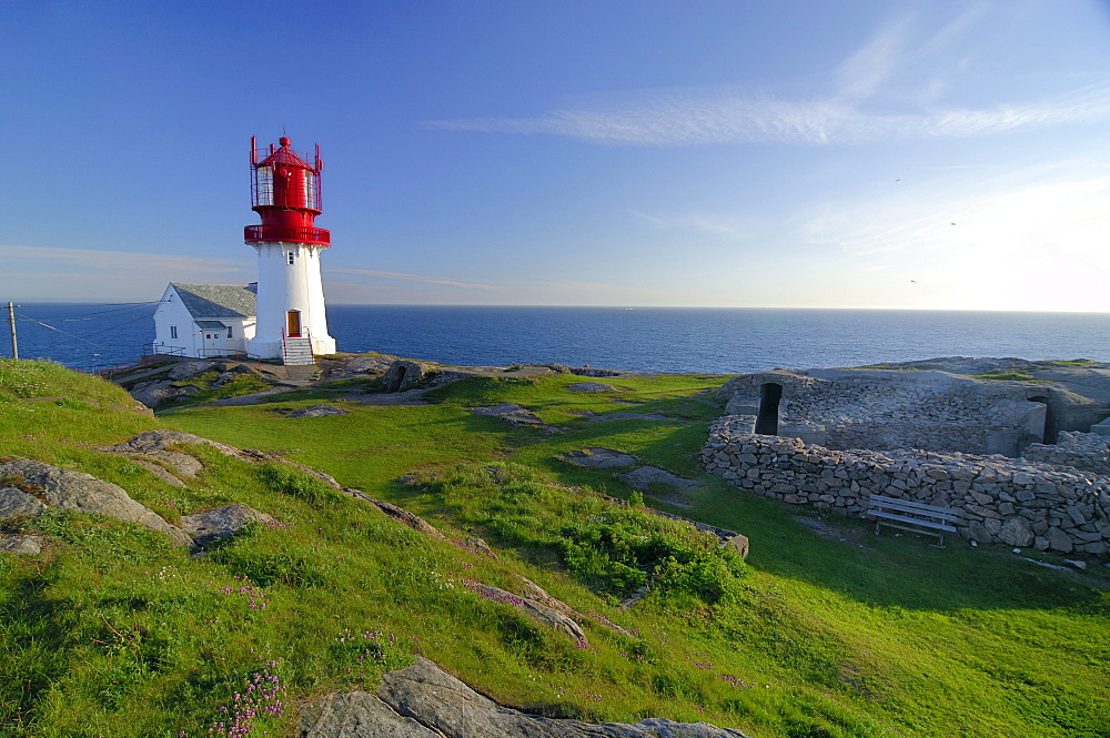 Lighthouse, Lindesnes, south cape, Vest-Agder, Norway, Europe