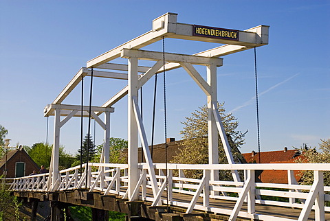 Hogendiek bridge, Altes Land Area near Hamburg, Lower Saxony, Germany