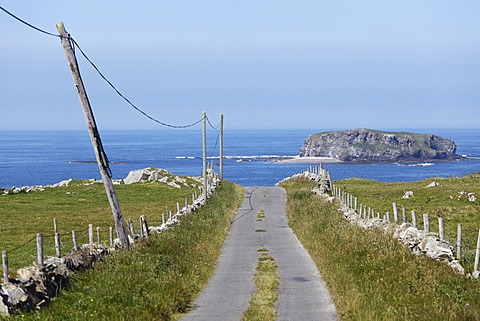 Country road, Isle of Doagh, Inishowen Peninsula, County Donegal, Ireland, British Isles, Europe