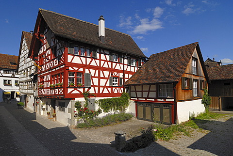 Old half timbered house in Stein am Rhein - Kanton Schaffhausen, Switzerland, Europe