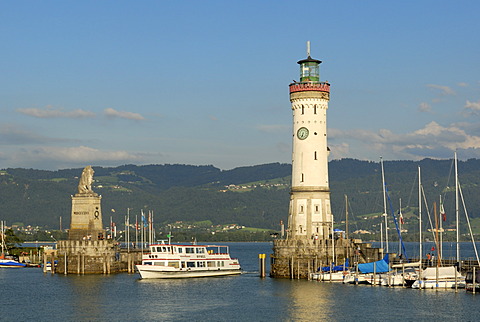 Port entrance from Lindau - Bavaria, Germany, Europe.