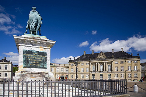 The Royal Palace Amalienborg in Copenhagen, Denmark, Europe