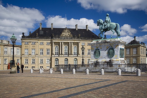 The Royal Palace Amalienborg in Copenhagen, Denmark, Europe