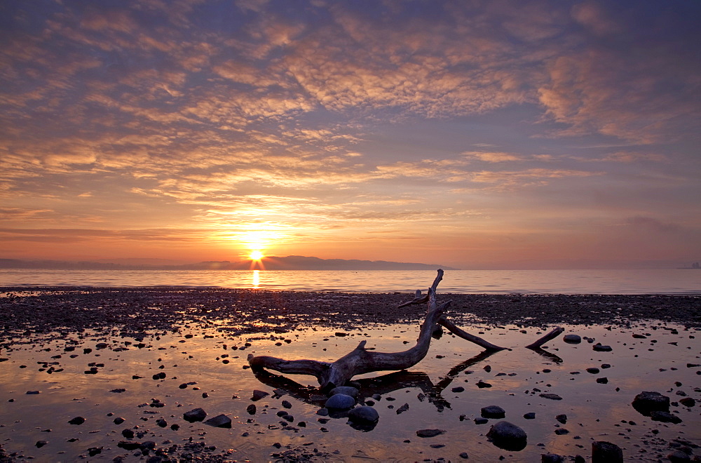 Sunrise at Lake Constance in spring, Baden-Wuerttemberg, Germany