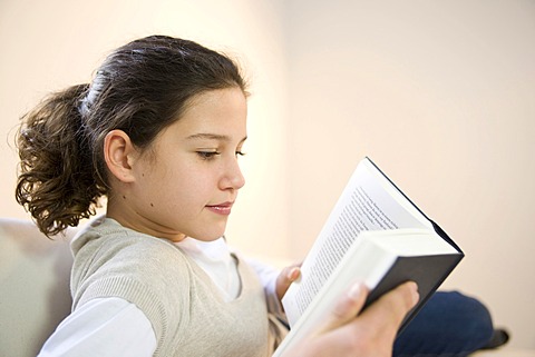 Girl reading a book