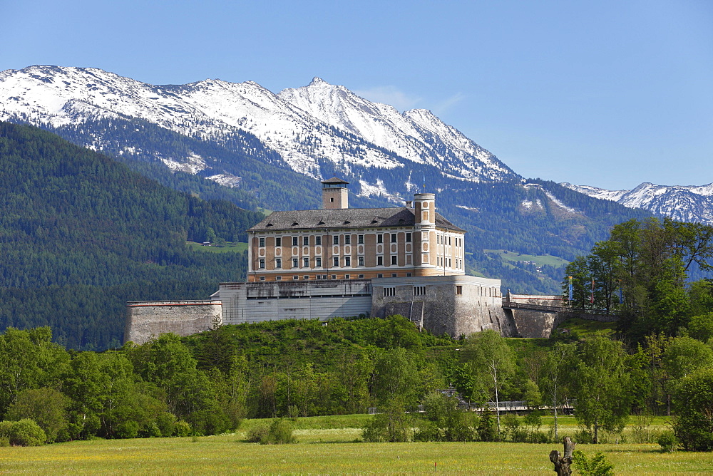 Schloss Trautenfels Castle, Ennstal valley, Upper Styria, Styria, Austria, Europe, PublicGround, Europe