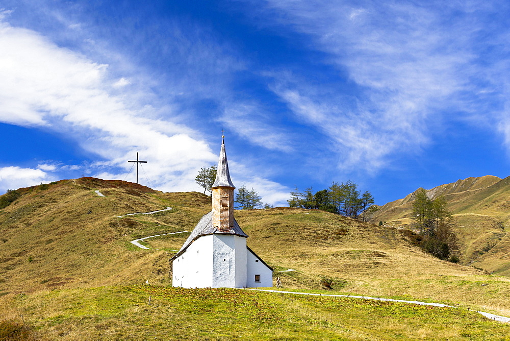 St. Jacob's chapel on the Simmel, Hochtannbergpass, Vorarlberg, Austria, Europe