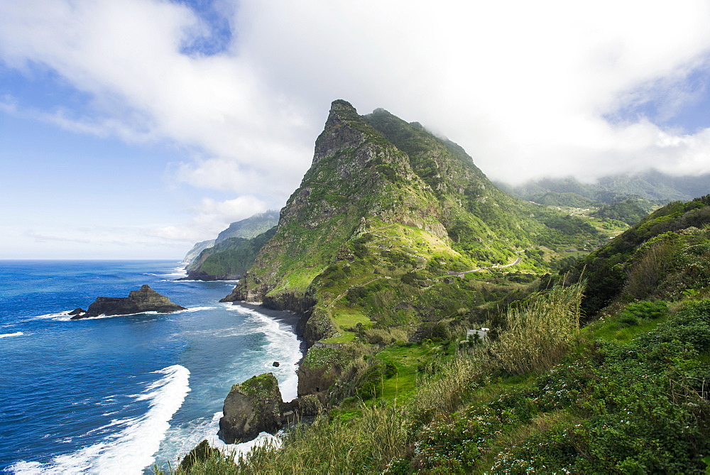 Viewpoint of Boaventura on the north coast of Madeira Island, Portugal, Europe