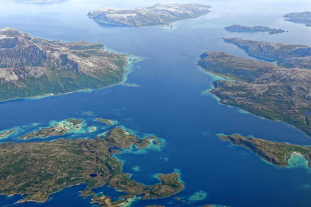 Spitsbergen, aerial view, Svalbard archipelago, Norway, Europe