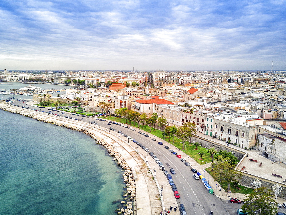 Panoramic view old town, Bari, Puglia, Italy, Europe