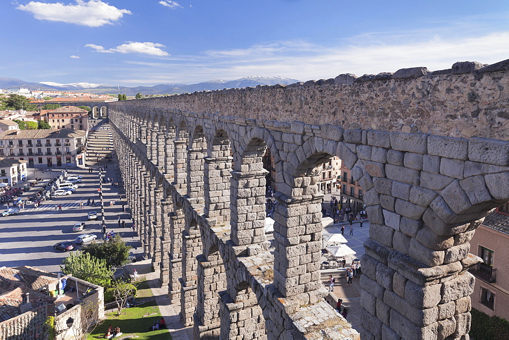 Roman aqueduct, UNESCO World Heritage Site, Segovia, Castilla y Leon, Spain, Europe