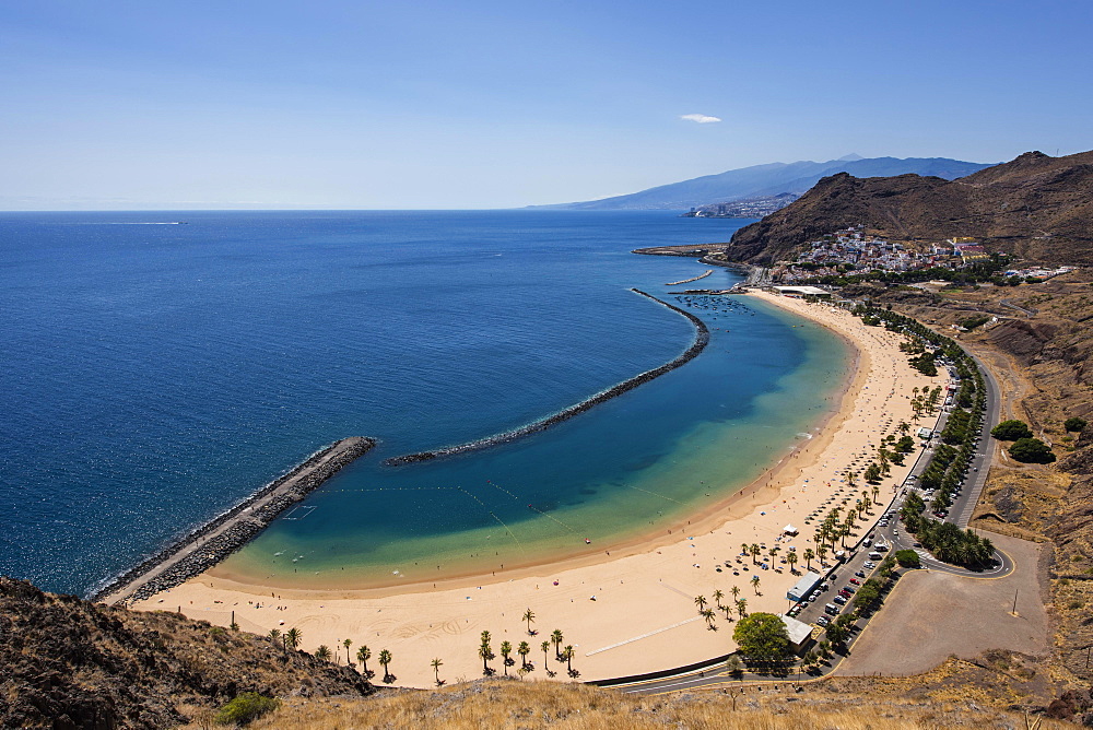 Beach Playa las Teresitas, Anaga, Tenerife, Canary Islands, Spain, Europe