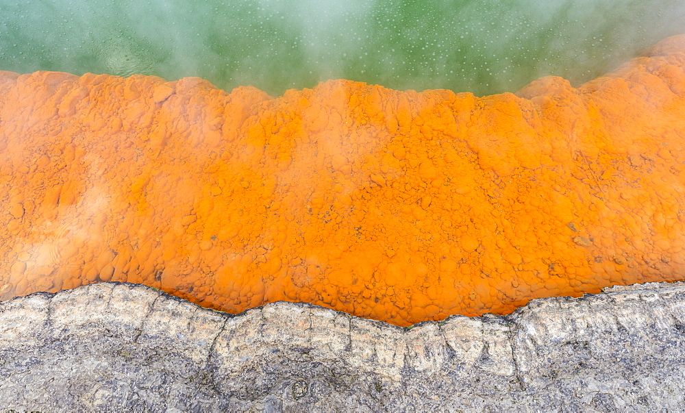 Champagne Pool, hot spring, Waiotapu Geothermal Wonderland, Rotorua, North Island, New Zealand, Oceania